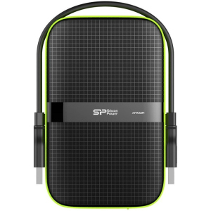 Накопичувач Silicon Power Armor A60 1TB 2.5 USB 3.0 Black (SP010TBPHDA60S3K) краща модель в Кривому Розі