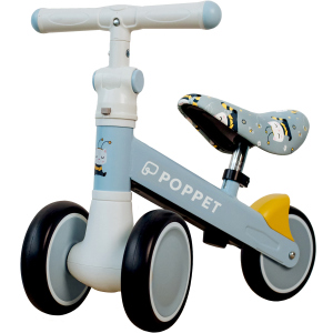 Дитячий триколісний беговел-каталка з безшумними колесами POPPET Кіт Бджілка Хані Весняно-Блакитний (PP-1605B) краща модель в Кривому Розі