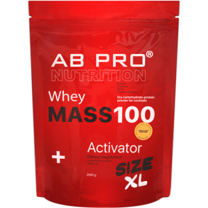 Гейнер AB PRO MASS 100 Whey Activator 2600 г Шоколад (MASSXLABCH105) лучшая модель в Кривом Роге