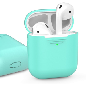 Класичний Силіконовий чохол AhaStyle для Apple AirPods Mint green (AHA-01020-MGR) краща модель в Кривому Розі