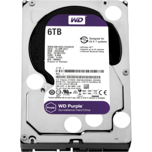 Жорсткий диск 3.5 " 6Tb Western Digital Purple, SATA3, 128Mb, 5400 rpm (WD62PURZ) краща модель в Кривому Розі