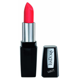 Помада для губ Isadora Perfect Matt Lipstick матова 04 hot coral 4.5 г (7317852111048) краща модель в Кривому Розі