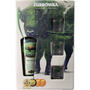 купить Настойка Zubrowka Bison Grass 0.7 л 37.5% + 3 стакана (4820207260153)