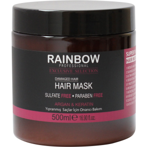 Маска для волосся без сульфатів та парабенів Rainbow Professional Exclusive Hair Аргана та кератин для пошкодженого волосся 500 мл (73353) (8697426733531) в Кривому Розі