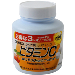 Витамины Orihiro Vitamin C 180 жевательных таблеток (4971493104062) лучшая модель в Кривом Роге