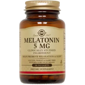 Амінокислота Solgar Мелатонін 5 мг 60 жувальних таблеток (033984019362) ТОП в Кривому Розі