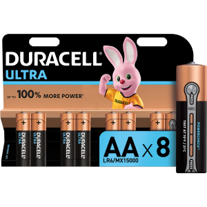 Лужні батареї Duracell Ultra Power AA 1.5В LR6 8 шт (5000394063051) в Кривому Розі