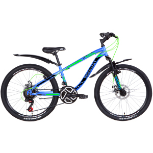 Велосипед Discovery FLIPPER AM DD 24" 13" 2021 Синьо-зелений з чорним (RET-DIS-24-049) ТОП в Кривому Розі