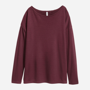 Жіночий лонгслів H&M 4383336-ACXF L Сливовий (DD3000003124533) краща модель в Кривому Розі