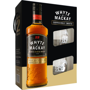 Віскі Whyte&Mackay 0.7 л 40% + 2 келихи (4820196540076) краща модель в Кривому Розі