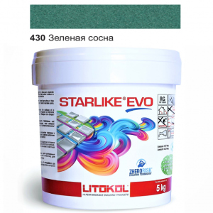 Эпоксидная затирка Litokol Starlike EVO 430 Зелёная сосна 5кг в Кривом Роге