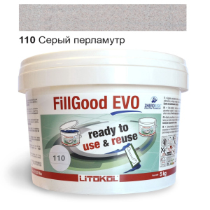 Полиуретановая затирка Litokol FillGood EVO 110 (Серый перламутр) 5кг. надежный