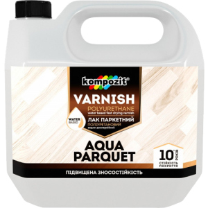 Лак паркетний Kompozit AQUA PARQUET Глянсовий 1 л (4820085741898) краща модель в Кривому Розі