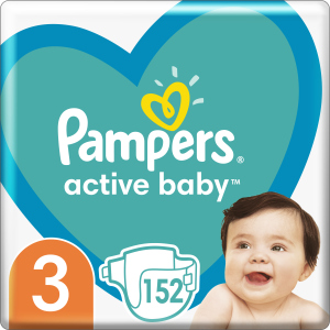 Подгузники Pampers Active Baby Размер 3 (Midi) 6-10 кг 152 шт (8001090951533) ТОП в Кривом Роге