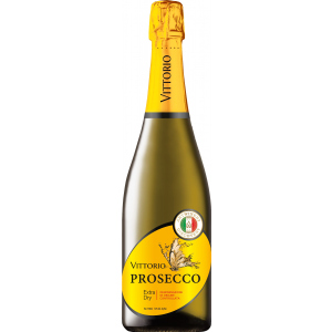 купити Ігристе вино Vittorio Prosecco Doc Spumante Extra Dry біле екстра-сухе 0.75 л 11% (4820176063199)