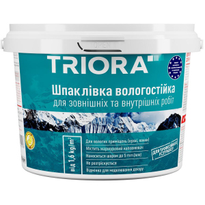 Шпаклівка вологостійка TRIORA Акрилова 8 кг Біла (4823048024489) в Кривому Розі