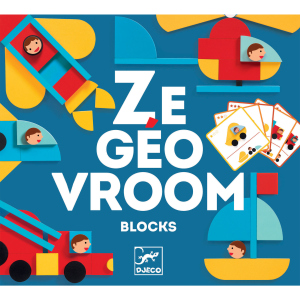 Набор деревянных геометрических фигур Djeco Ze Geo Vroom (DJ06436) (3070900064362) ТОП в Кривом Роге