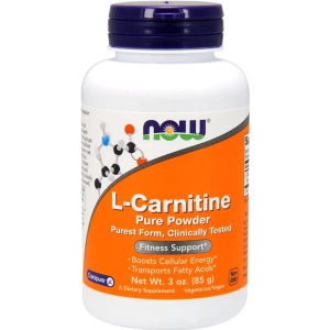 L-Карнітін, L-Carnitine, Now Foods Порошок, 85 гр (733739002174) в Кривому Розі