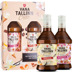 Набір лікер Vana Tallinn Original 0.5 л 16% + Vana Tallinn Marzipan 0.5 л 16% (4740054001054) в Кривому Розі