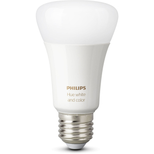 Розумна лампа Philips Hue Single Bulb E27, 9W(60Вт), 2000K-6500K, Color, Bluetooth, димована (929002216824) краща модель в Кривому Розі