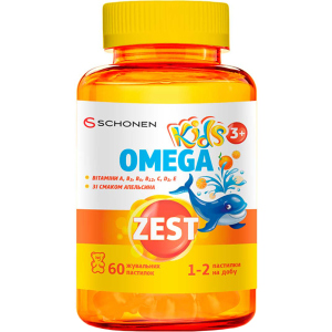 Зест ZEST Kids Omega Вітаміни №60 жувальних платівок (000001226) ТОП в Кривому Розі