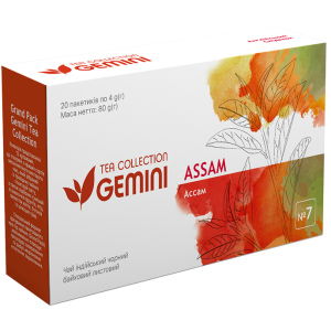 Чай чорний пакетований Gemini Tea Collection Grand Pack Ассам 4 г х 20 пакетиків (4820156430836) в Кривому Розі