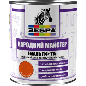 Емаль Zebra ПФ-115 2.8 кг серія Народний Майстер Зелений мох (4823048015982) ТОП в Кривому Розі