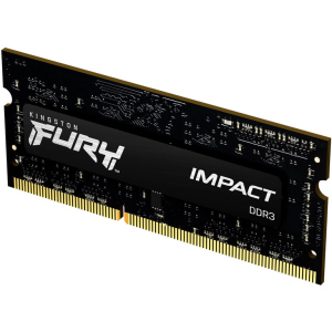 Оперативная память Kingston Fury SODIMM DDR3L-1600 4096MB PC3-12800 Impact Black (KF316LS9IB/4) в Кривом Роге