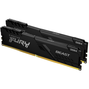 Оперативная память Kingston Fury DDR4-3200 8192MB PC4-25600 (Kit of 2x4096) Beast Black (KF432C16BBK2/8) ТОП в Кривом Роге