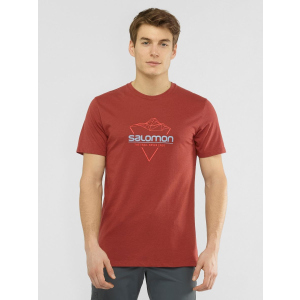 Футболка Salomon Blend Logo Tee M LC1408500 S Коричнева (0193128345792) в Кривому Розі