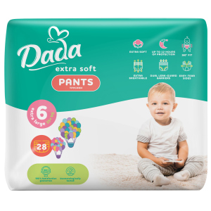 Трусики-підгузки Dada Extra Soft 6 XL 15+ кг 28 шт (4820174980696) краща модель в Кривому Розі