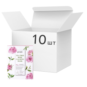 хороша модель Маска для обличчя Petitfee Tea Tree Rose Calming Mask 25 г х 10 шт (8809508850528)