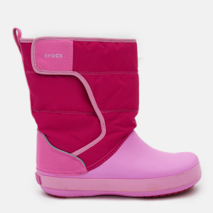 Чоботи Crocs Kids Lodge Point Snow Boot K 204660-6LR-J4 36-37 Рожеві (191448212930_9001046483506) в Кривому Розі