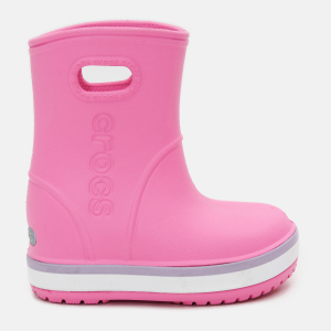 Резиновые сапоги Crocs Crocband Rain Boot 205827-6QM-J1 32-33 Розовые с лавандовым (191448410503) рейтинг