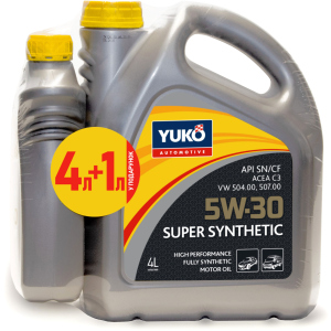 Моторна олія Yuko Super Synthetic C3 5W-30 4 л + 1 л (4820070245660_stock) рейтинг