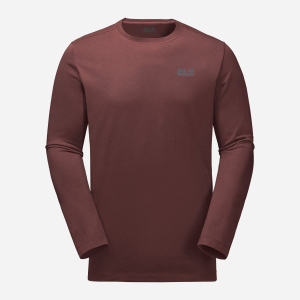 Жіночий лонгслів Jack Wolfskin Essential Longsleeve Men 1806041-2185 M Бордовий (4060477957357)