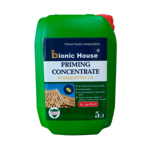 >Priming Concentrate 1:9 Невимивний антисептик для дерев'яних кроквяних систем Bionic-House 5л Зелений