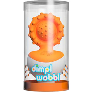 Прорезыватель-неваляшка Fat Brain Toys dimpl wobl оранжевый (F2172ML) (811802024442) лучшая модель в Кривом Роге