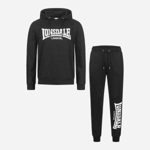 Спортивний костюм Lonsdale Cloudy 117199-1500 XXL Black/White (4251522375138) краща модель в Кривому Розі