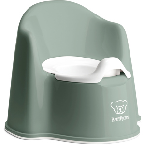 Горщик-крісло BabyBjorn Potty Chair Темно-зелений/Білий (55268) краща модель в Кривому Розі