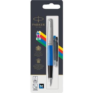 Ручка перьевая Parker Jotter 17 Plastic Blue CT FP M блистер (15 116) лучшая модель в Кривом Роге