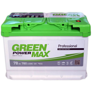 Автомобільний акумулятор Green Power MAX 78 Ah (-/+) Euro (780EN) (22372) ТОП в Кривому Розі