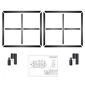 Комплект распашных ворот КСС (Свари сам) на проем 4 метра 200