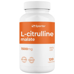 Амінокислота Sporter L-Citrulline malate 1500 мг 120 капсули (4820249720257) в Кривому Розі