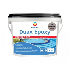 Двухкомпонентная эпоксидная затирка Eskaro Duax Epoxy средне-серый арт - 44018