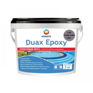 Двокомпонентне епоксидне затирання Eskaro Duax Epoxy графітово-сірий 2 кг арт - 44020