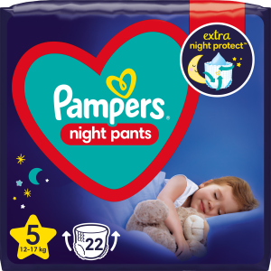 Подгузники-трусики ночные Pampers Night Pants Размер 5 (12-17 кг) 22 шт (8006540234730) лучшая модель в Кривом Роге