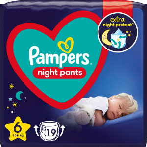 Подгузники-трусики ночные Pampers Night Pants Размер 6 (15+ кг) 19 шт (8006540234761) в Кривом Роге