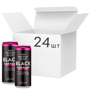 Упаковка слабоалкогольного напою Riga Black Balsam Currant Cocktail 5% 0.33 л x 24 шт (4750012000845) в Кривому Розі