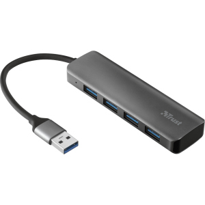 USB-хаб Trust Halyx 4-Port USB-A 3.2 Aluminium (TR23327) в Кривому Розі